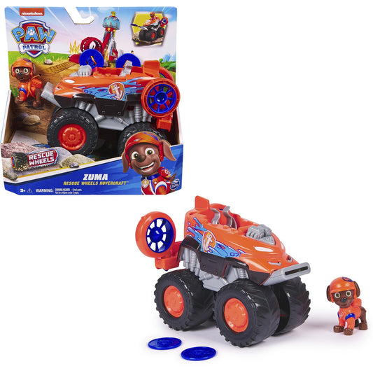 Paw Patrol Rescue Wheels - Zumas Monstertruck mit Geschoss-Abwurf und Hundefigur Zuma, Spielfahrzeug