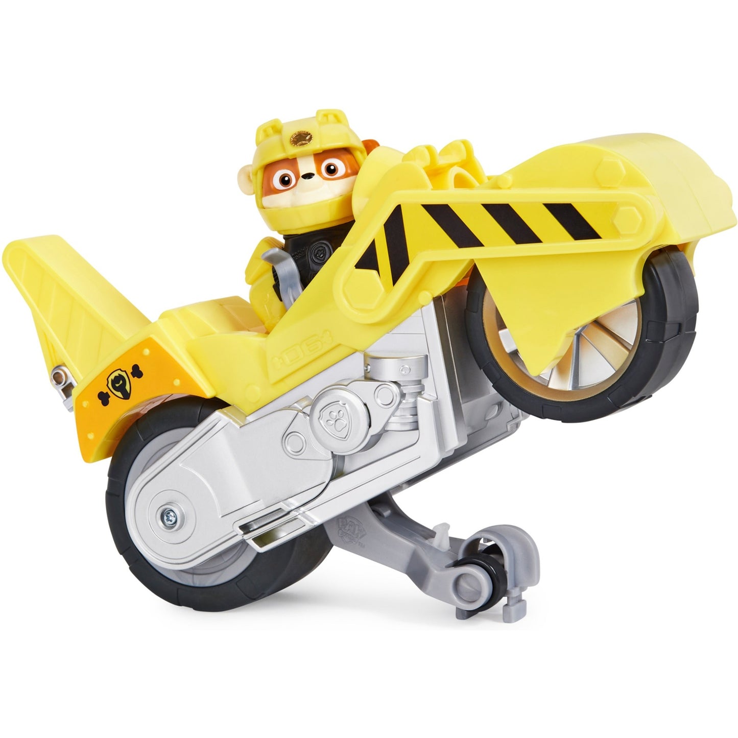 Spinmaster Paw Patrol Moto Pups Rubbles Motorrad (gelb, mit Spielfigur)