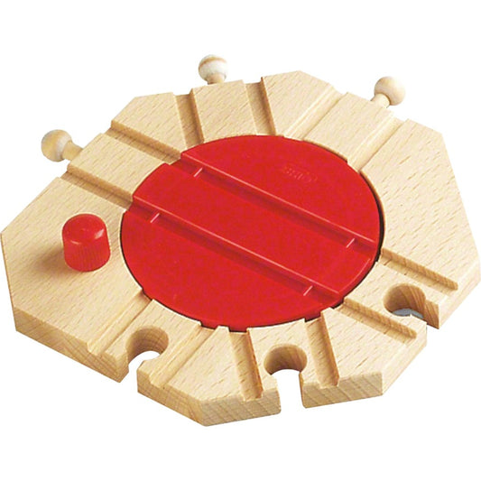 BRIO World Mechanische Drehscheibe (holz/rot)