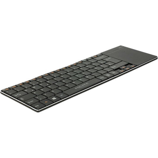 DeLOCK Funktastatur mit Touchpad (schwarz, DE-Layout)