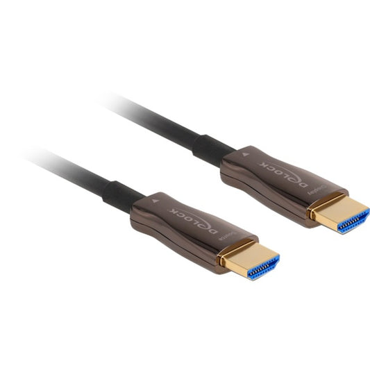 DeLOCK Aktives Optisches HDMI Kabel 8k 60Hz (schwarz, 20 Meter)