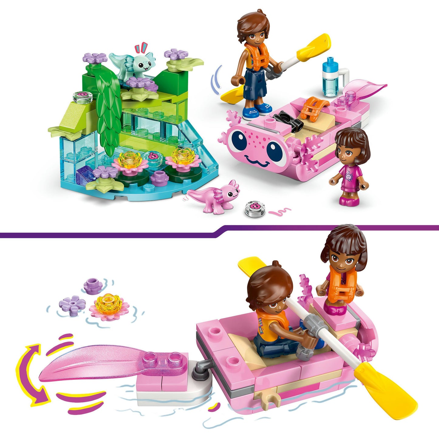 42681 Friends Axolotl-Abenteuerboot, Konstruktionsspielzeug
