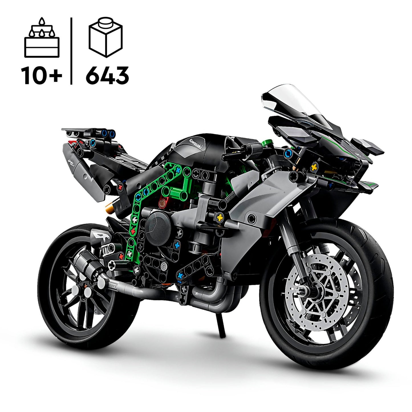 LEGO 42170 Technic Kawasaki Ninja H2R Motorrad, Konstruktionsspielzeug