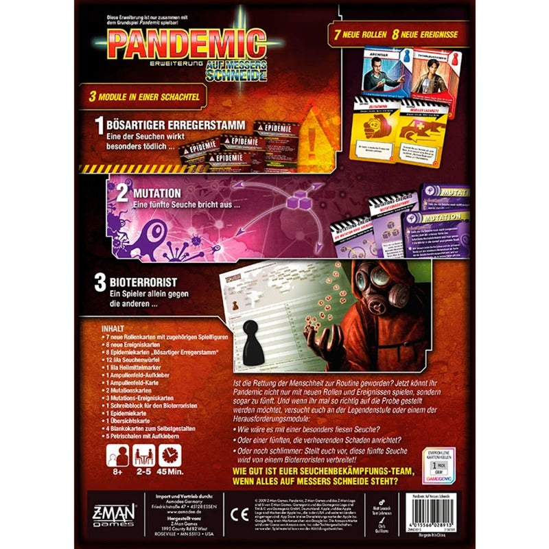 Asmodee Pandemic - Auf Messers Schneide, Brettspiel