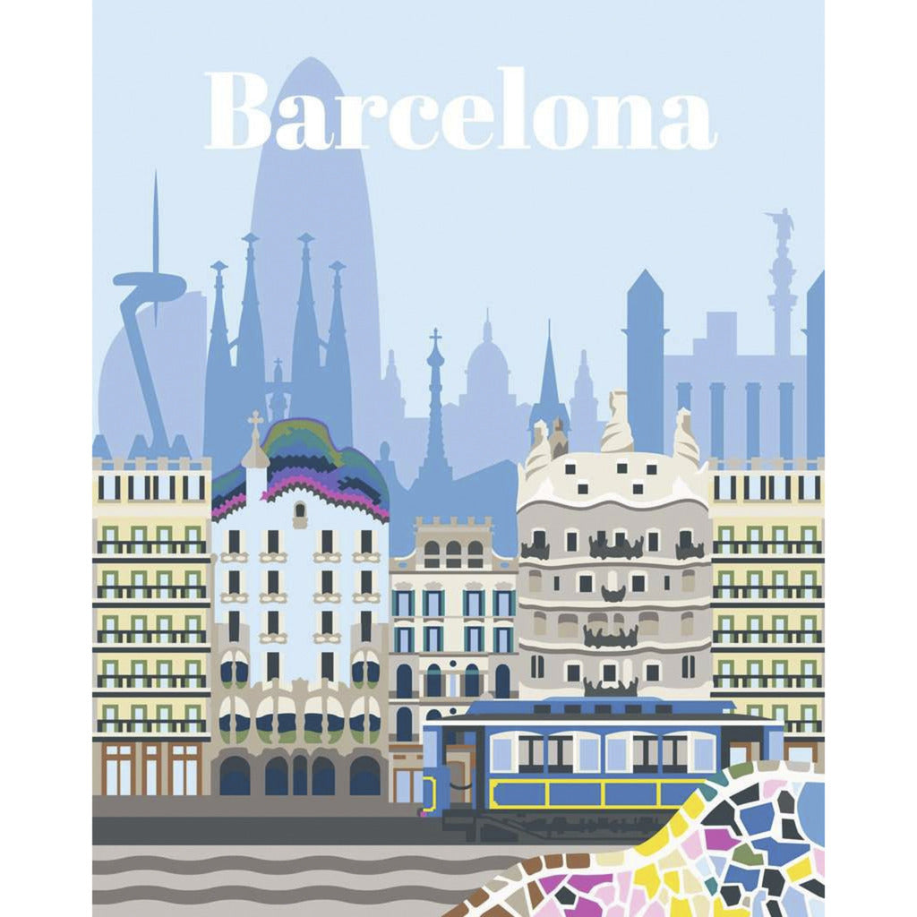 CreArt - Farbenfrohes Barcelona, Malen