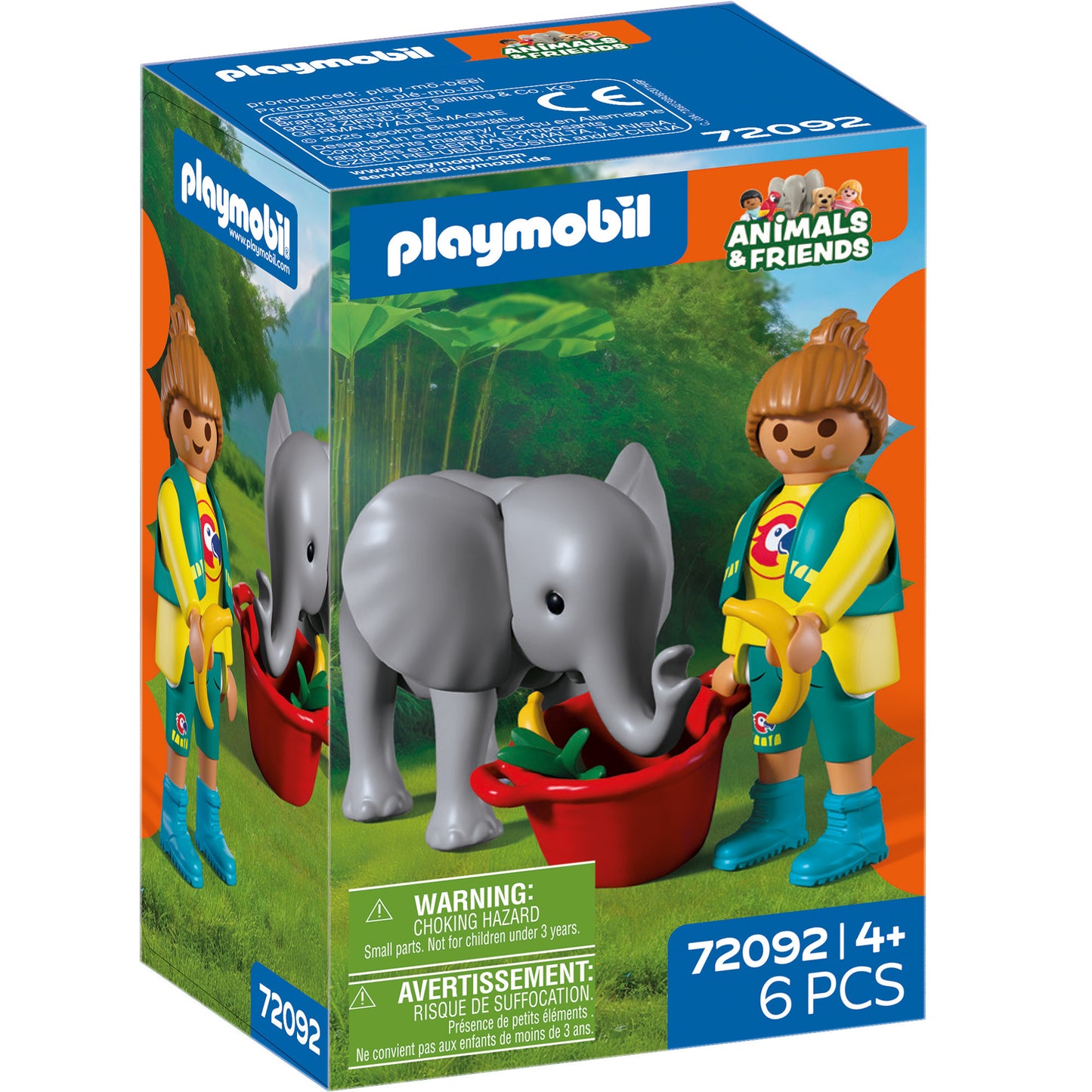 72092 Animals & Friends Zoo: Elefantenbaby und Pflegerin, Konstruktionsspielzeug