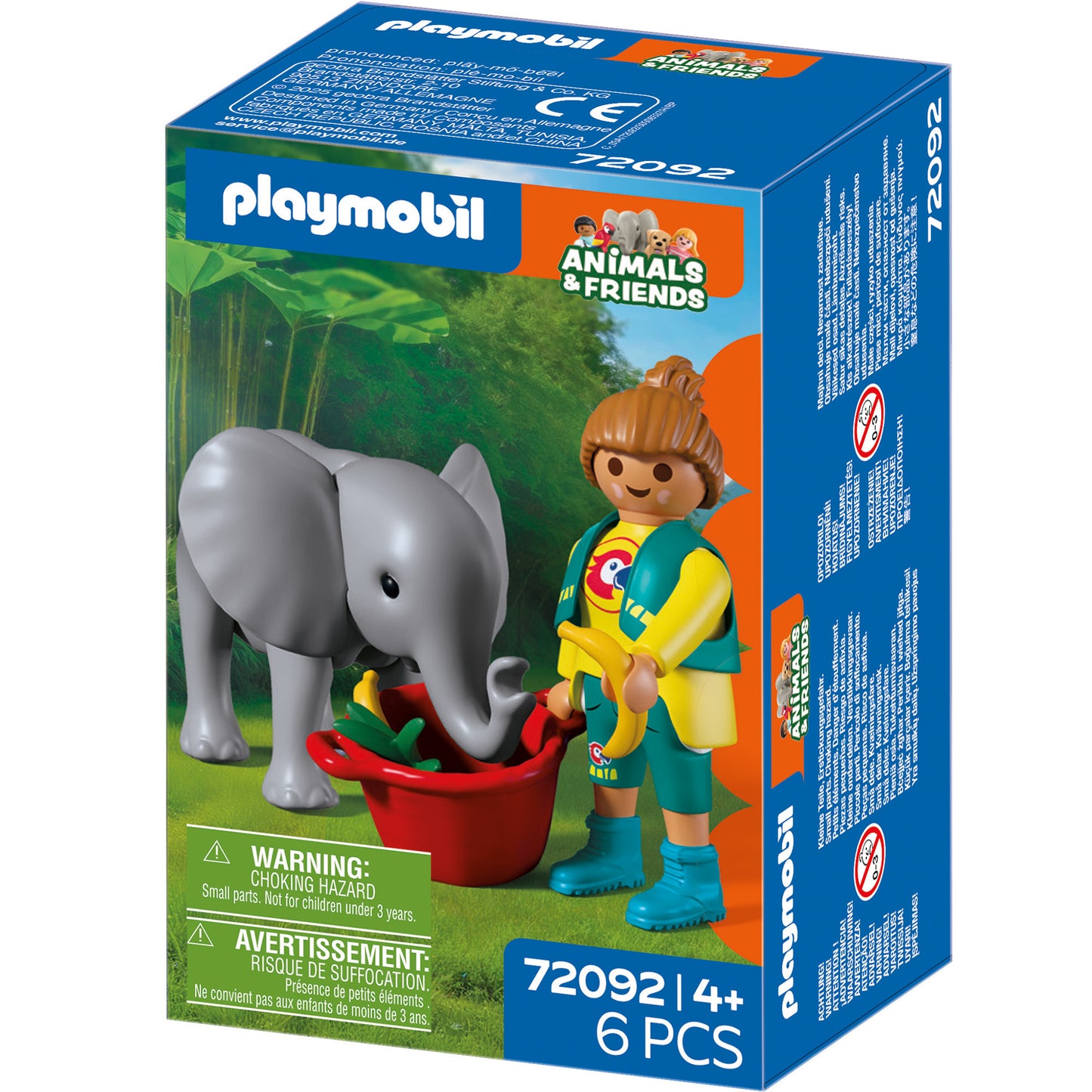 72092 Animals & Friends Zoo: Elefantenbaby und Pflegerin, Konstruktionsspielzeug