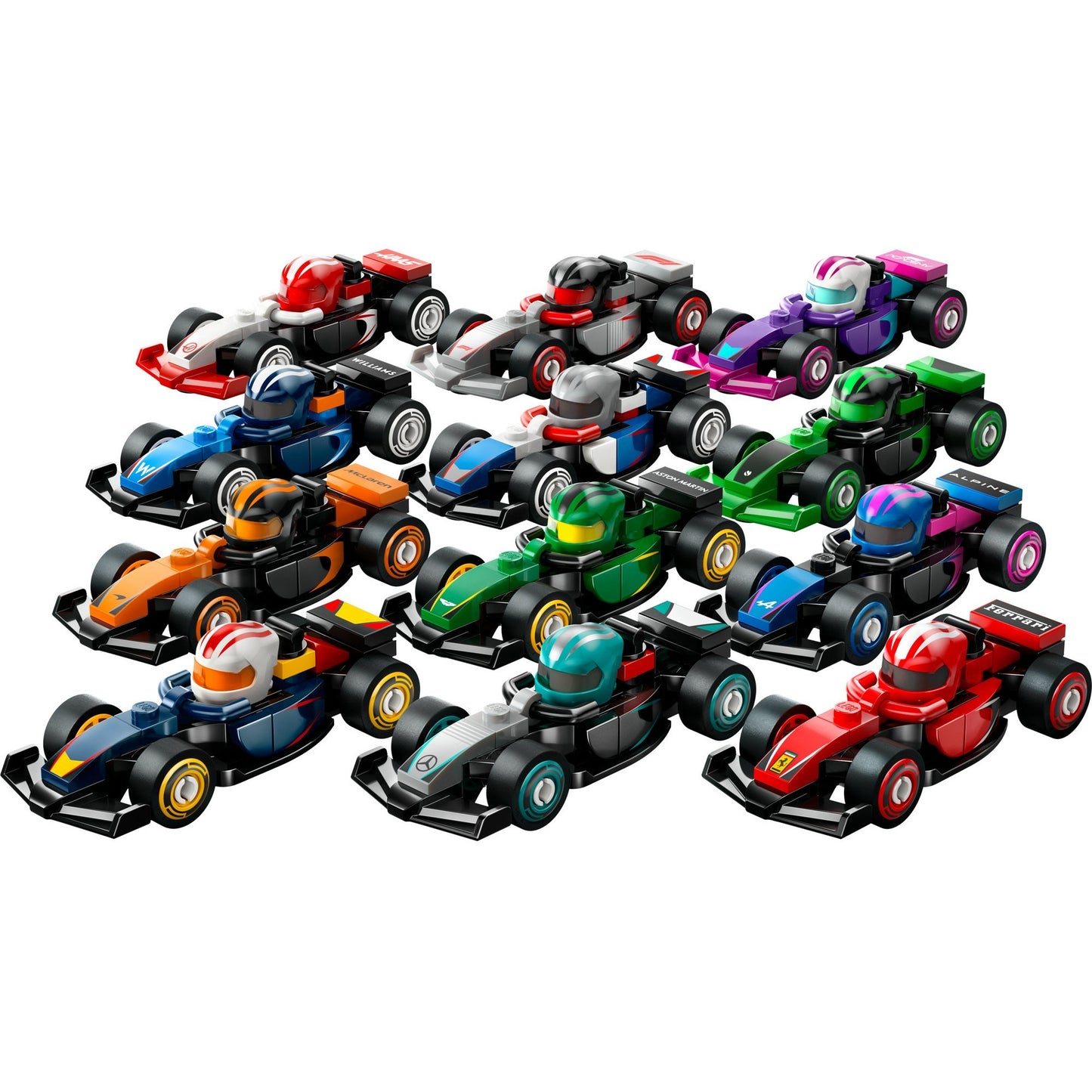 71049 Minifigures F1-Rennwagen zum Sammeln, Konstruktionsspielzeug