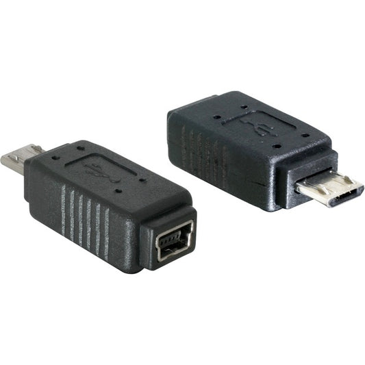 DeLOCK USB Adapter, Micro-USB Stecker > Mini-USB Buchse (schwarz)
