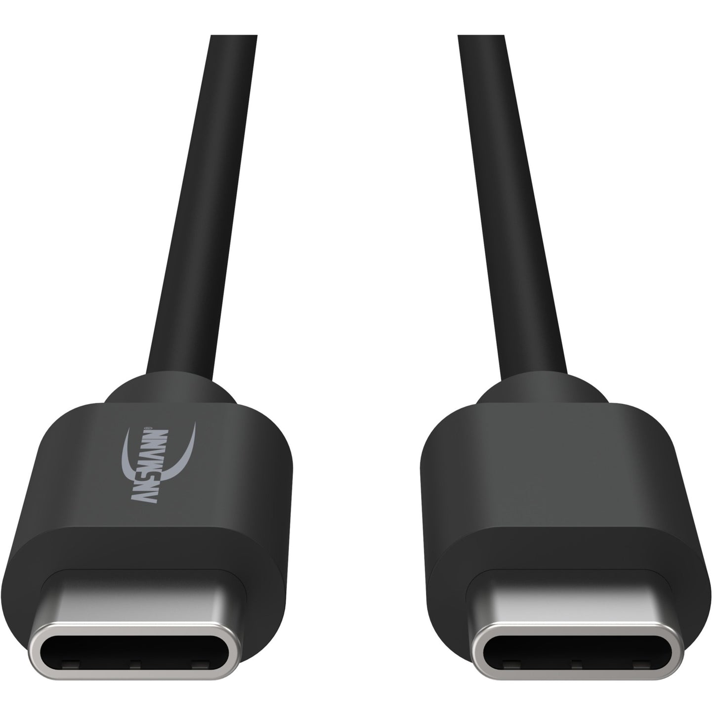 Ansmann USB 3.2 Gen 1 Kabel, USB-C Stecker > USB-C Stecker (schwarz, 2 Meter, Laden mit bis zu 60 Watt)