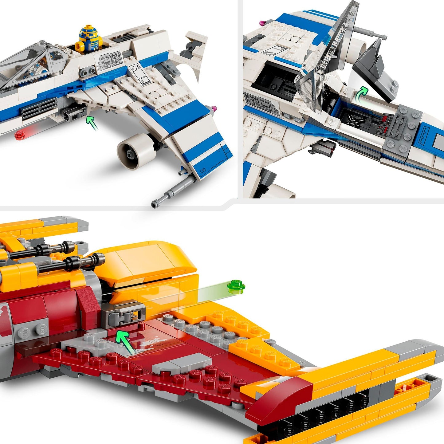 LEGO 75364 Star Wars New Republic E-Wing vs. Shin Hatis Starfighter, Konstruktionsspielzeug