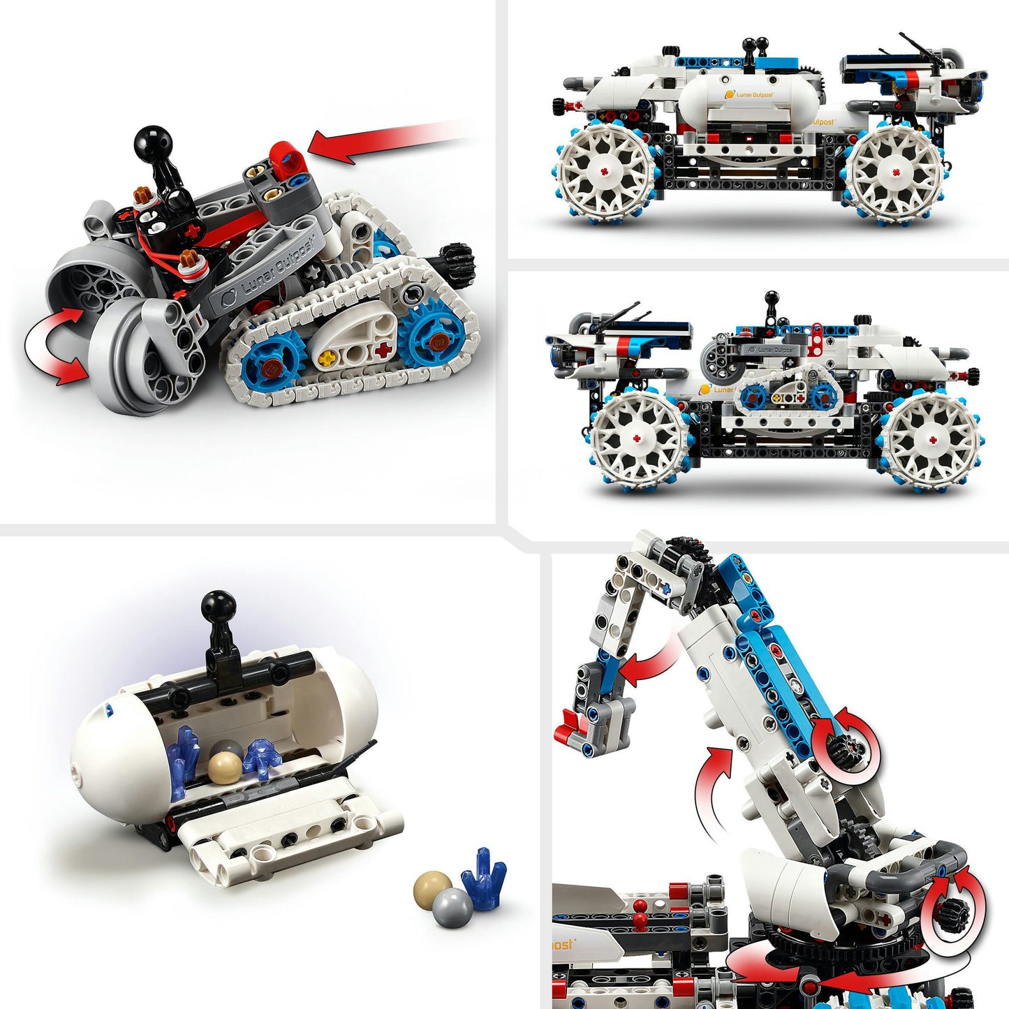 42211 Technic Lunar Outpost Mondrover-Raumfahrzeug, Konstruktionsspielzeug