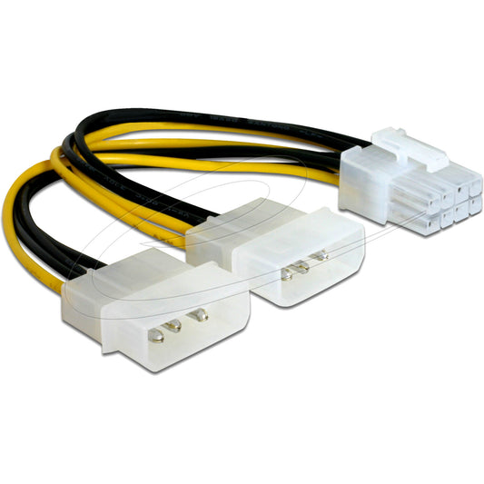 Stromkabel PCI Express 8 Pin > 2x 5,25 Stecker 4 Pin