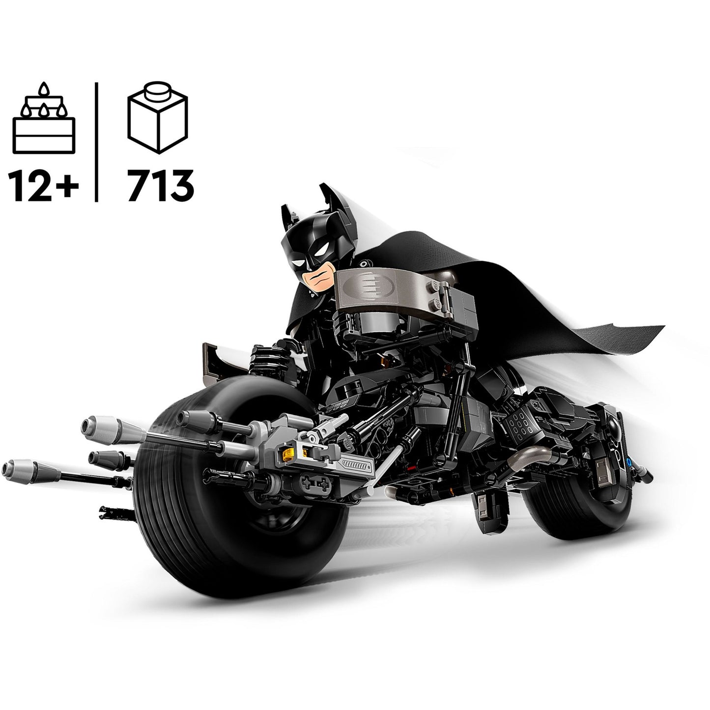 LEGO 76273 DC Super Heroes Batman Baufigur mit Batpod, Konstruktionsspielzeug