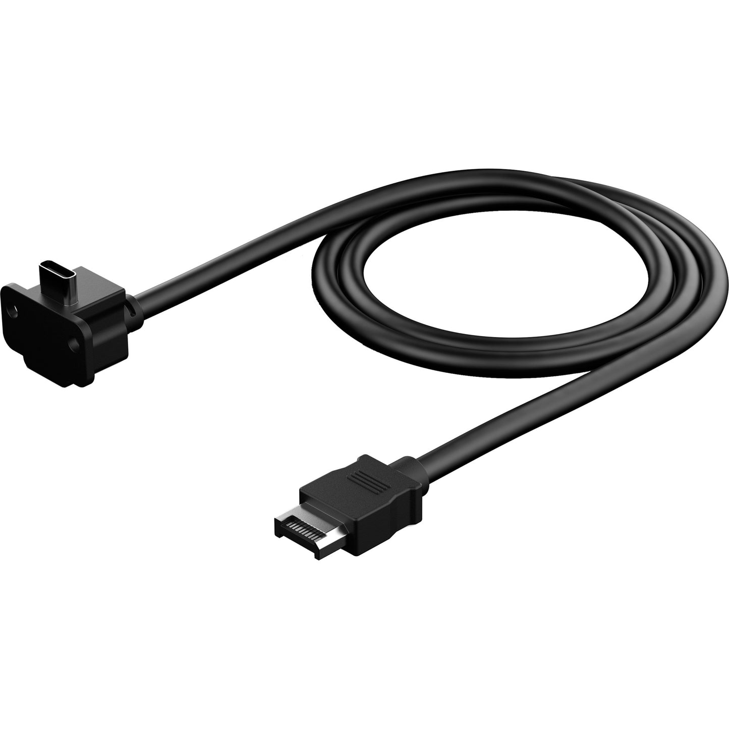 Fractal Design USB 3.2 Gen 2 Kabel Model E, 19 Pin Stecker > USB-C Stecker (schwarz, 1 Meter)