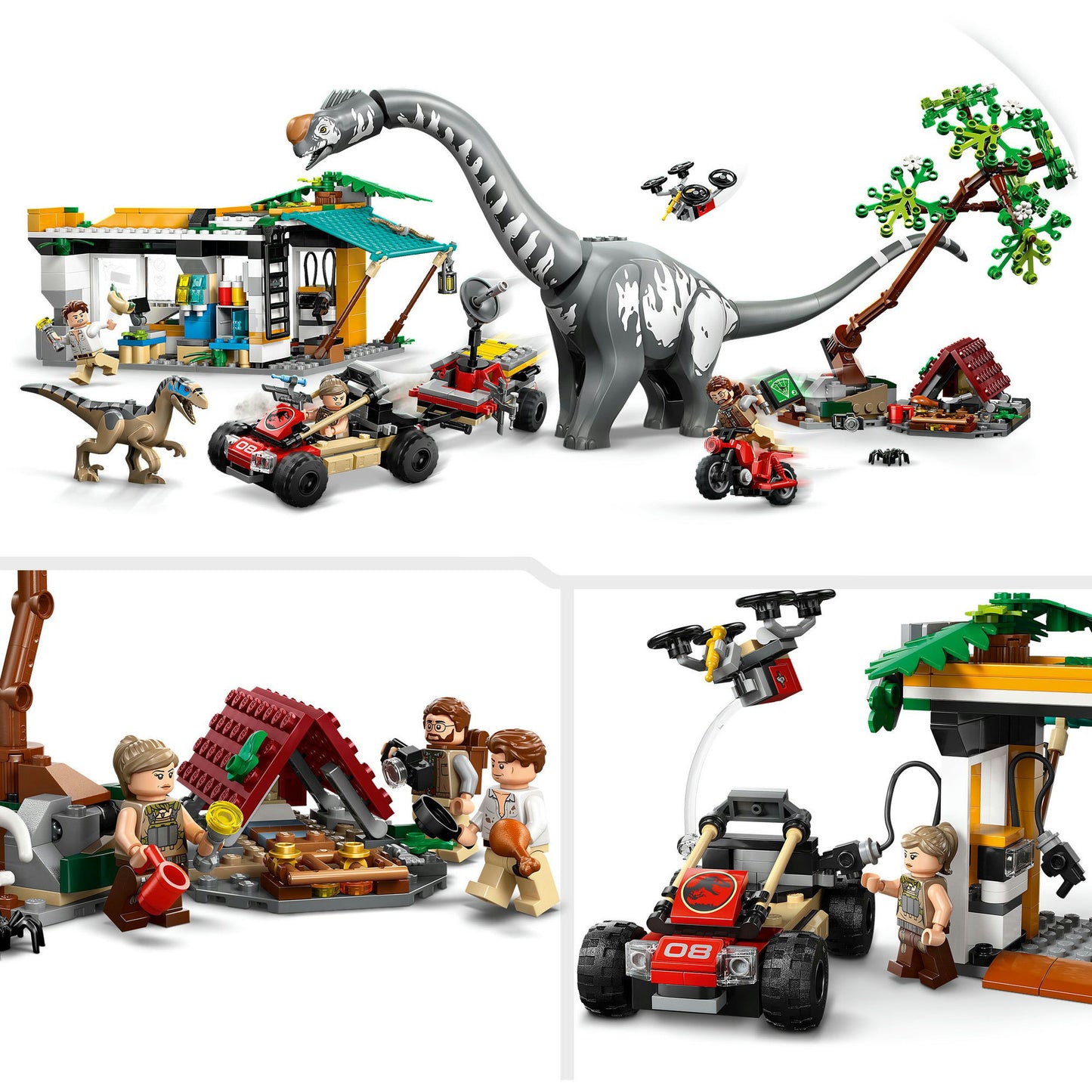 76973 Jurassic World Raptor & Titanosaurus: Grosse Fährtensuche, Konstruktionsspielzeug