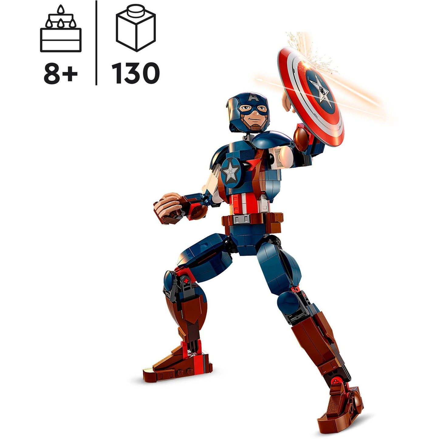 LEGO 76258 Marvel Super Heroes Captain America Baufigur, Konstruktionsspielzeug