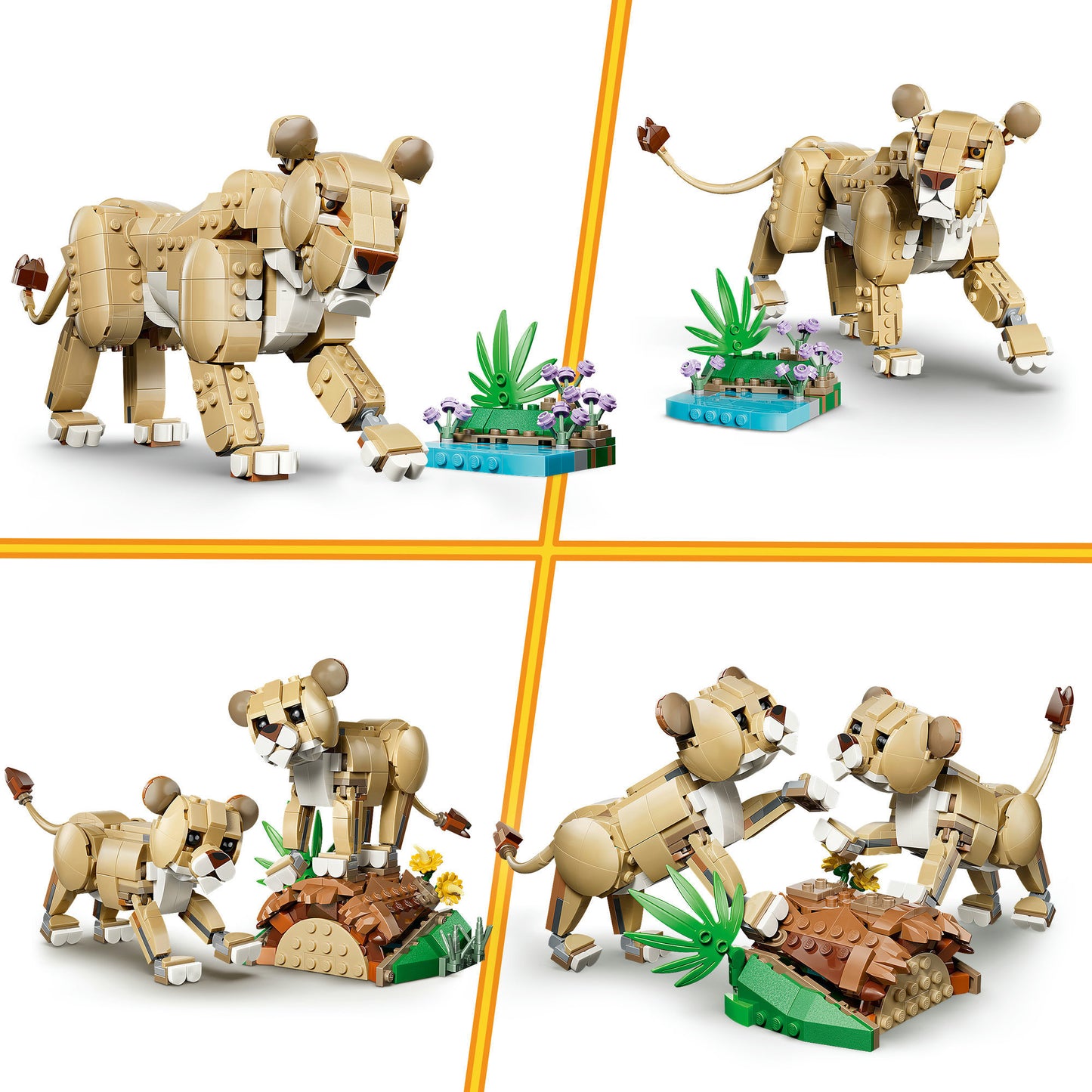 31386 Creator 3-in-1 Wilde Tiere: Majestätischer Löwe, Konstruktionsspielzeug