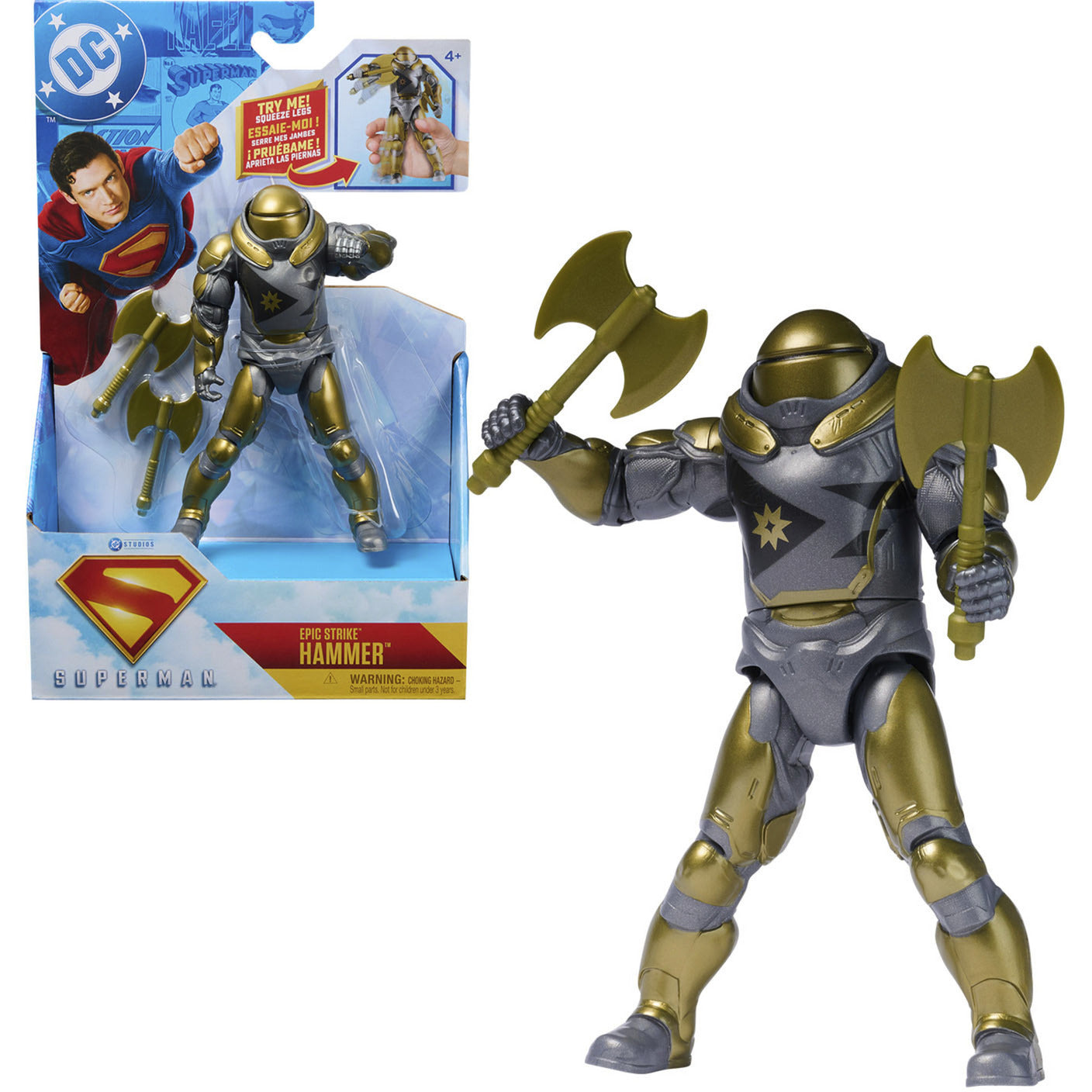 Superman - 15 cm The Hammer Deluxe Action-Figur, Spielfigur