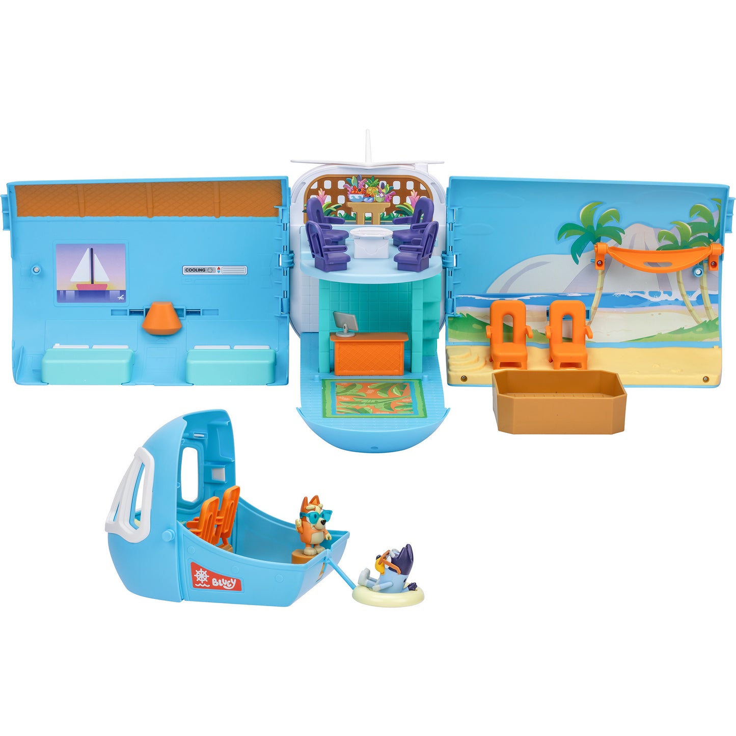 Bluey - 3-in-1 Airplane Spielset, Spielfahrzeug