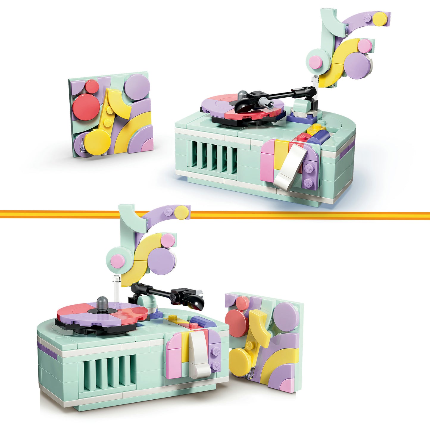 31392 Creator 3-in-1 Deko-Klavier mit Katze, Konstruktionsspielzeug