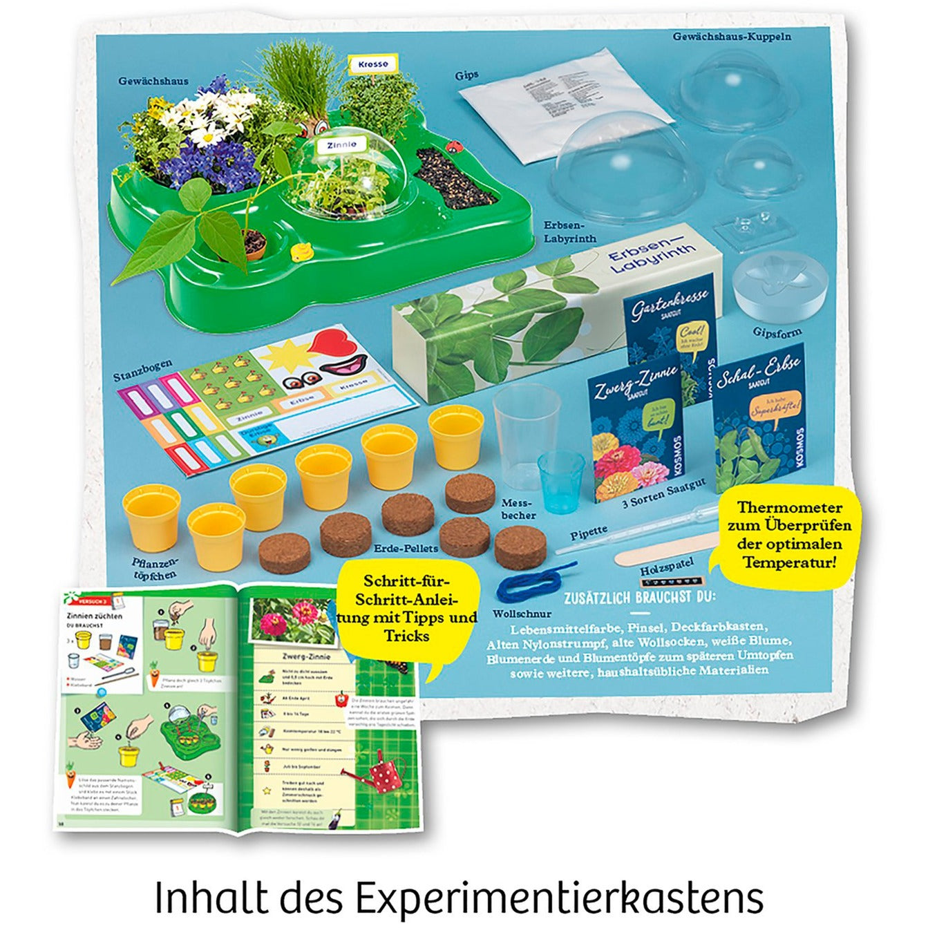 Mein erstes Gewächshaus, Experimentierkasten