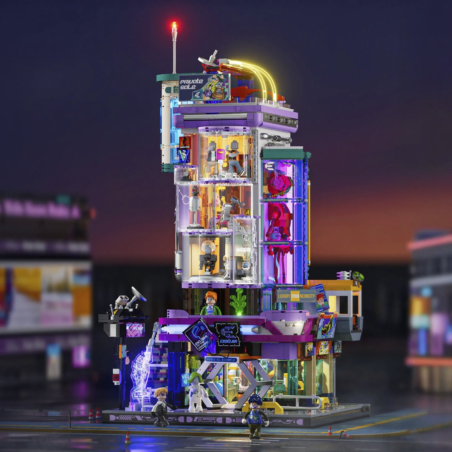 Cyberpunk Neoncity Cyber Couture Galleria, Konstruktionsspielzeug