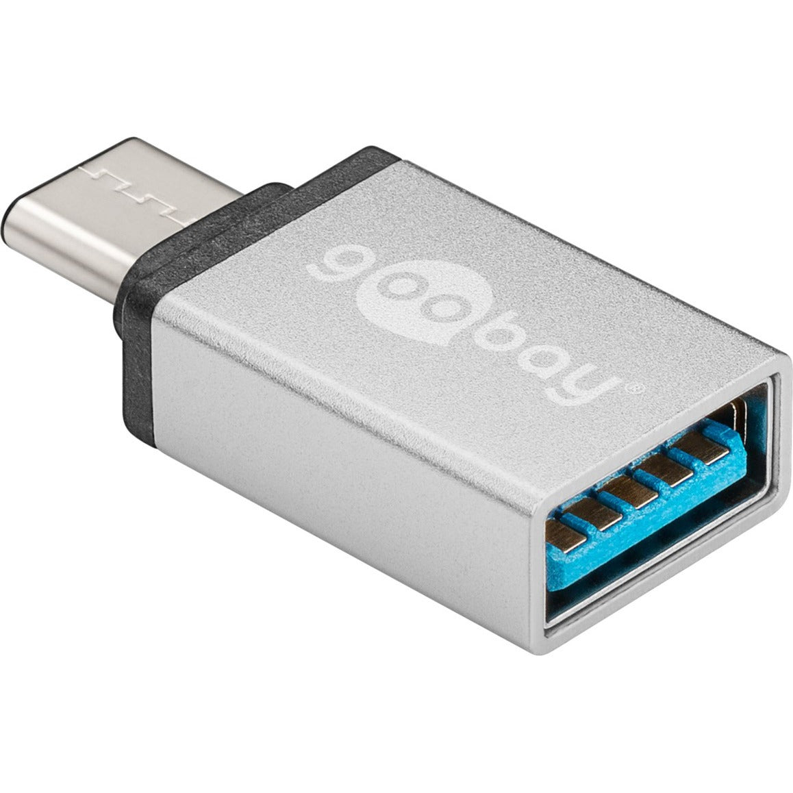 Goobay USB 3.2 Gen 1 Adapter, USB-C Stecker > USB-A Buchse (silber, OTG Super Speed)