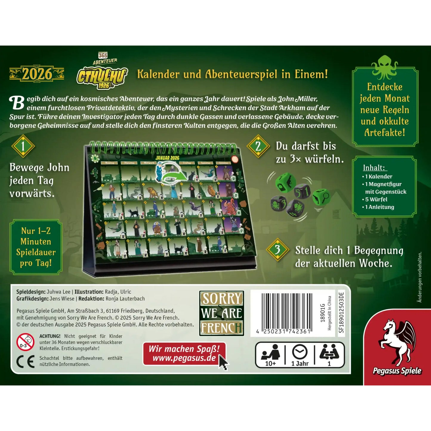 365 Abenteuer - Cthulhu 1926 (Edition 2026), Rätselspiel