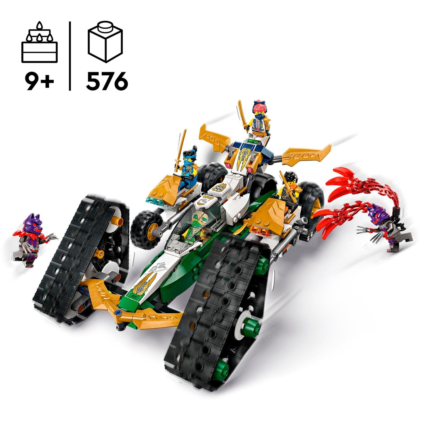 LEGO 71820 Ninjago Kombi-Raupe des Ninja-Teams, Konstruktionsspielzeug