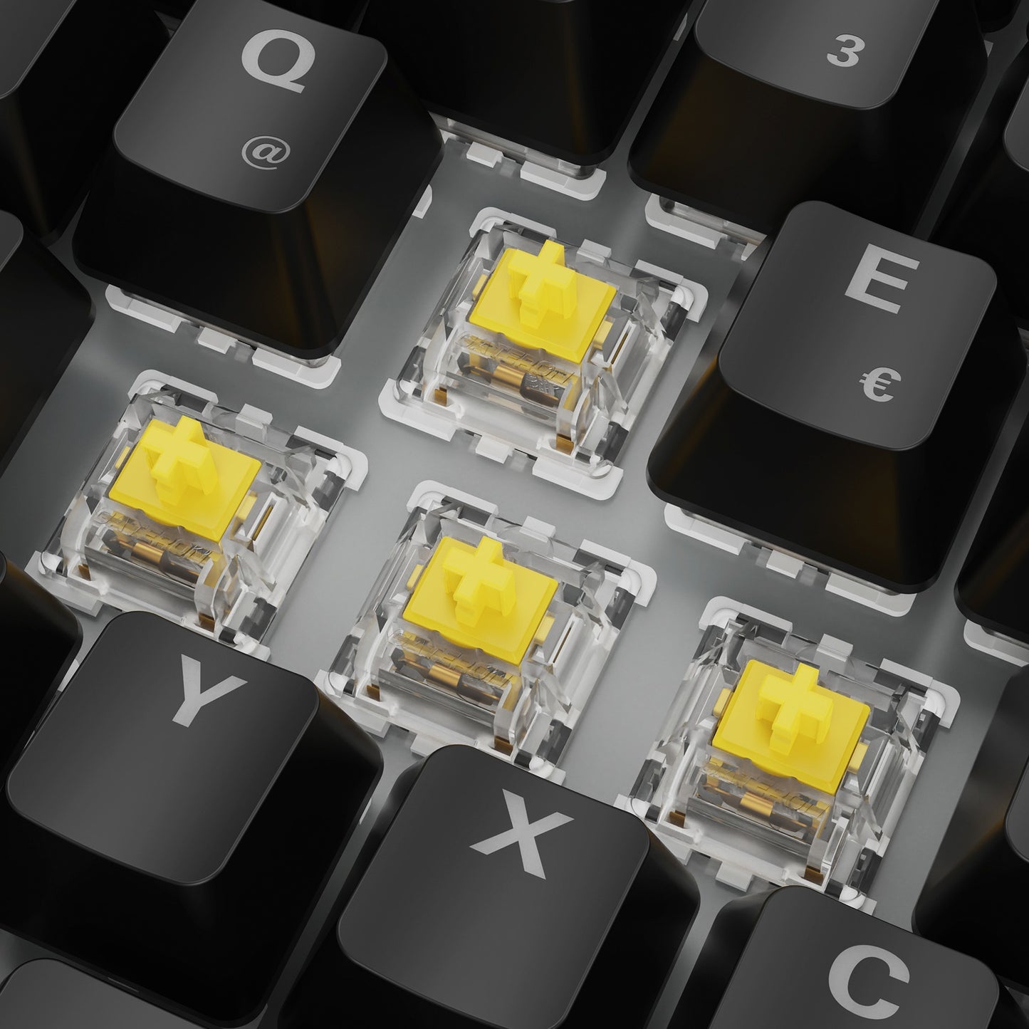 Sharkoon SKILLER SGK50 S3 (schwarz, DE-Layout, Gateron Yellow)