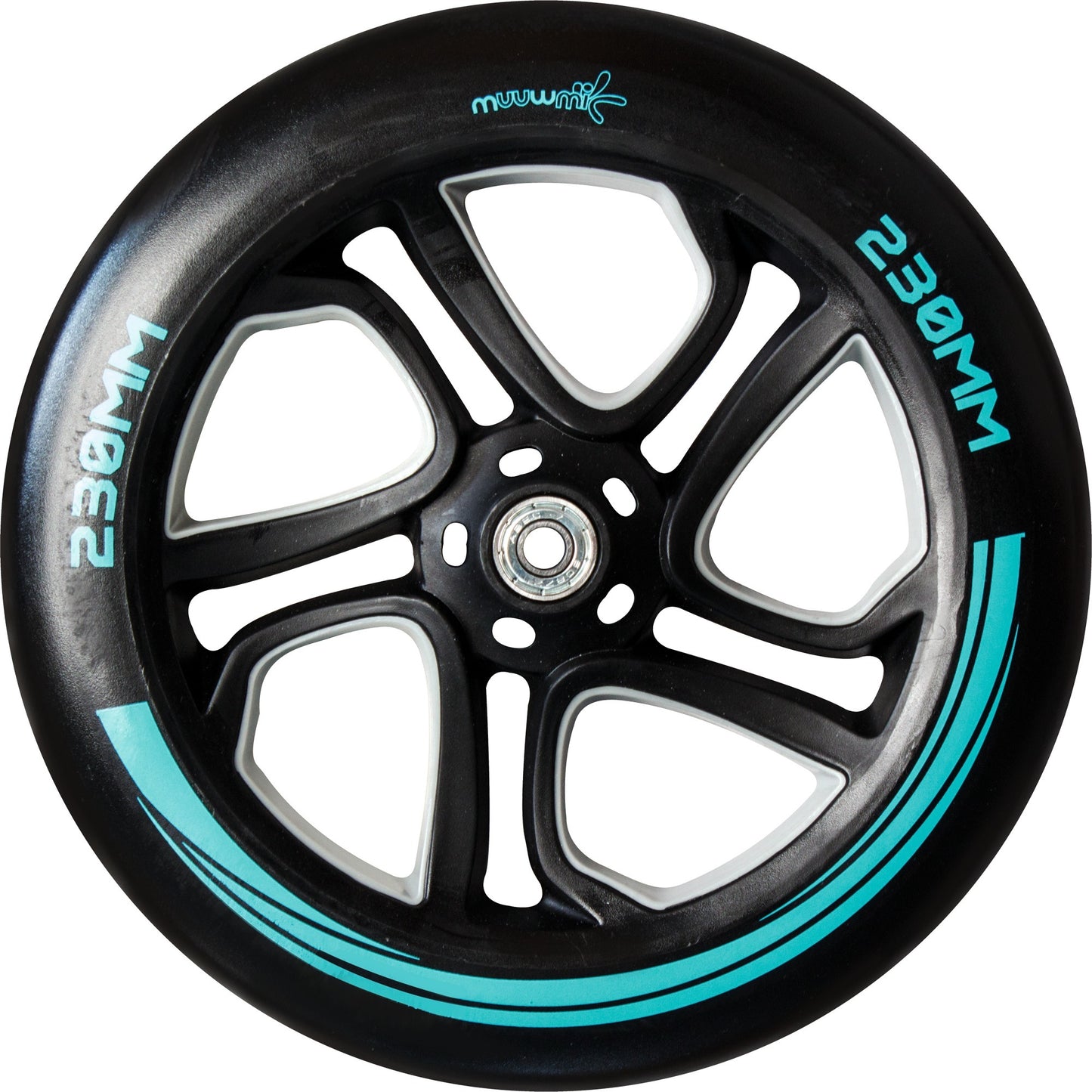 Muuwmi Aluminium Scooter Pro 230/205 mm (schwarz/türkis)