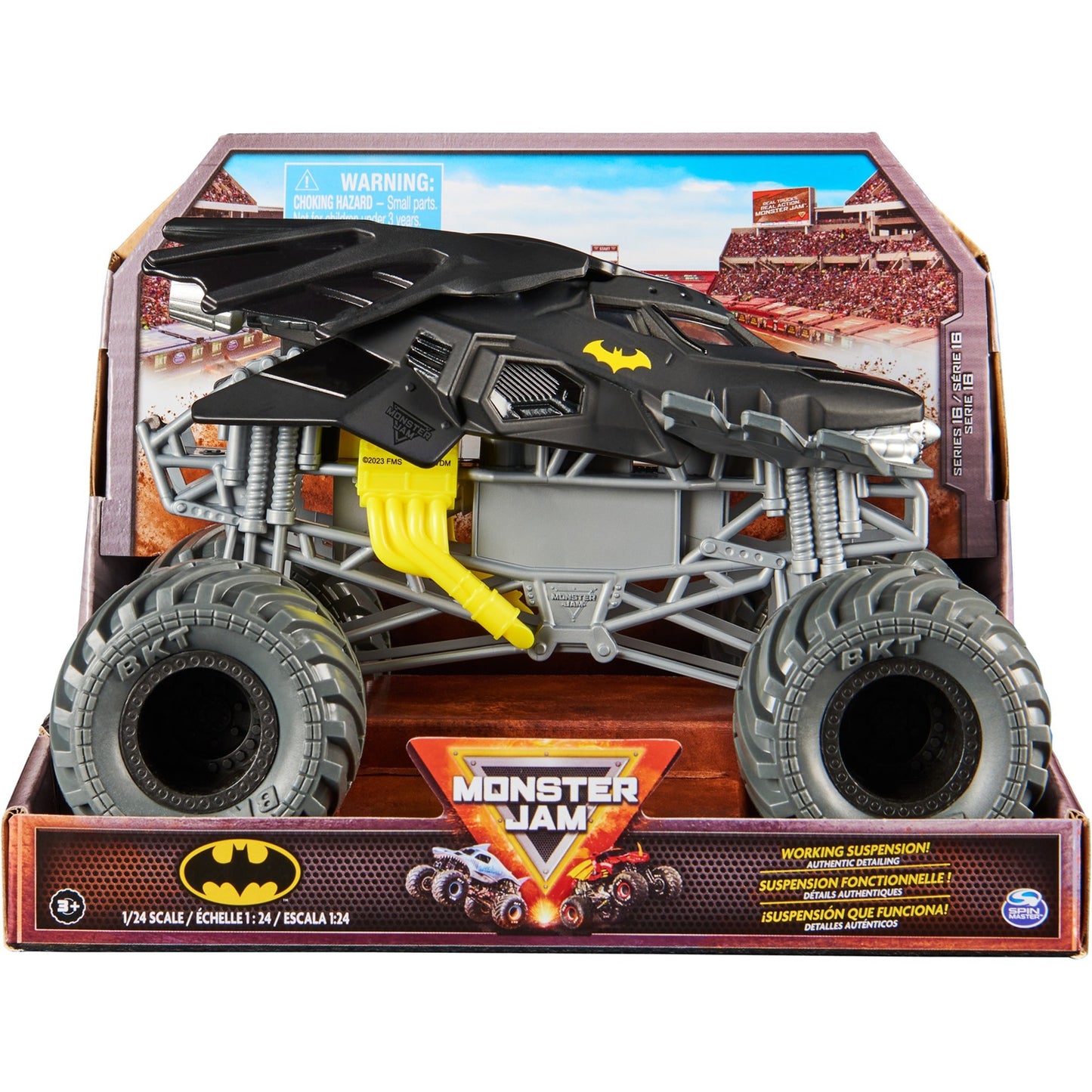 Spin Master Monster Jam - Offizieller Batmobile Monster Truck, Spielfahrzeug