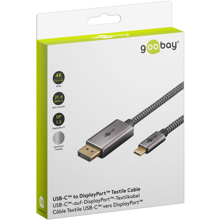 USB Adapterkabel, USB-C Stecker > DisplayPort Stecker, 4K 60Hz