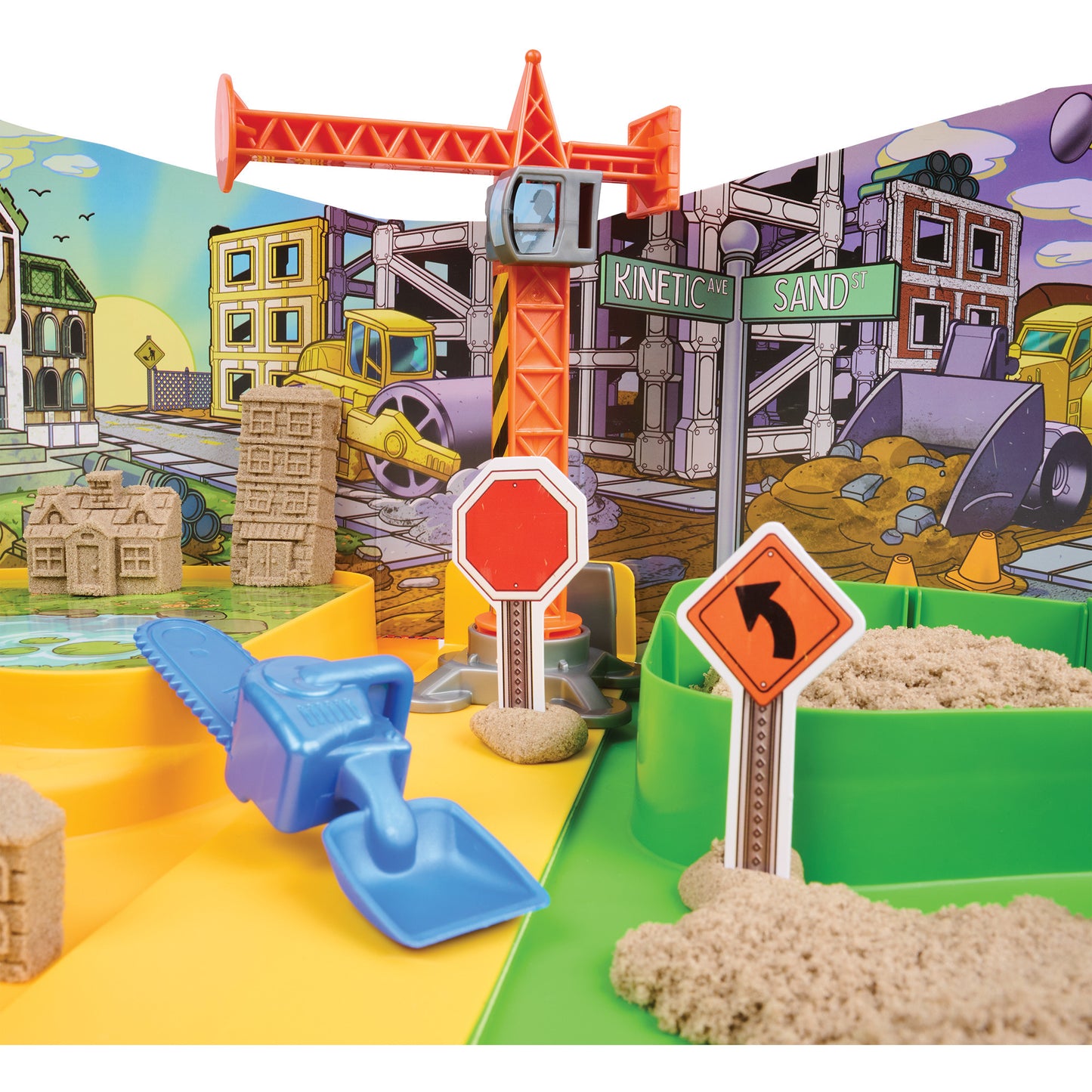 Kinetic Sand - Deluxe Baustellen-Koffer, Spielsand