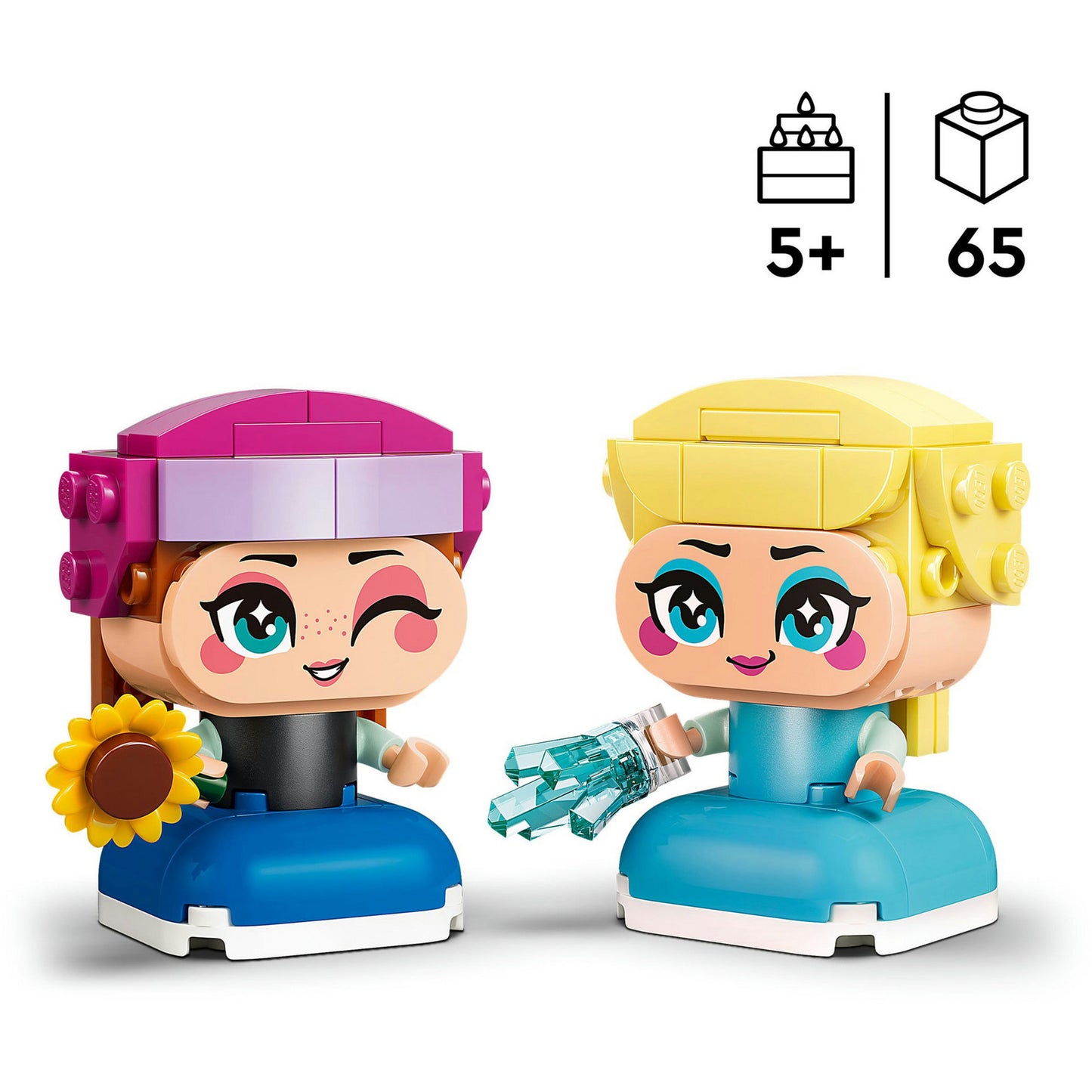 43284 Disney Princess Die Mini-Prinzessinnen Anna und Elsa, Konstruktionsspielzeug