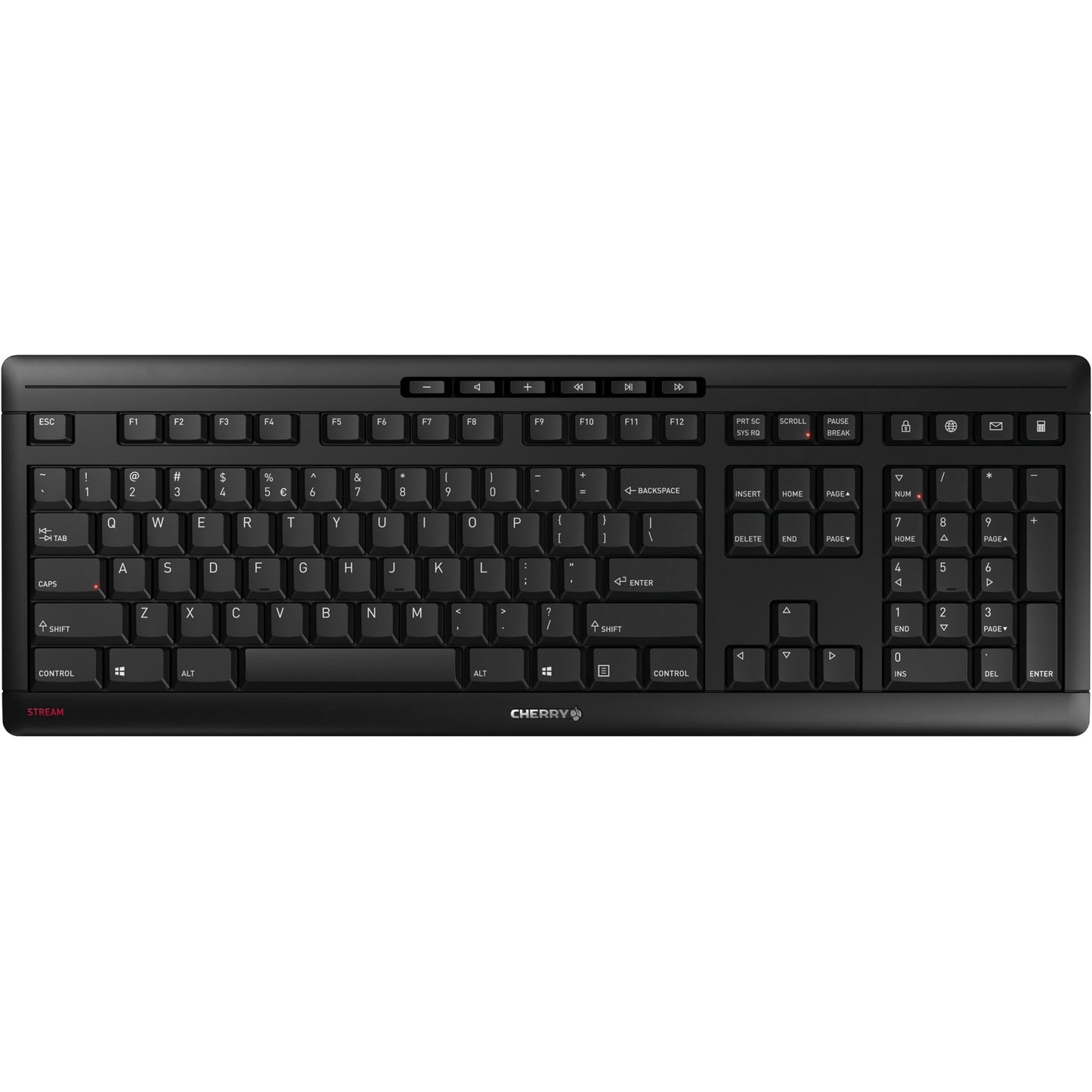 Cherry STREAM KEYBOARD WIRELESS (schwarz, EU-Layout (QWERTY), Cherry SX-Scherentechnologie)