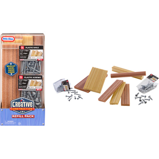 Little Tikes Creative Construction - Holz, Nägel und Schraubenset, Kinderwerkzeug