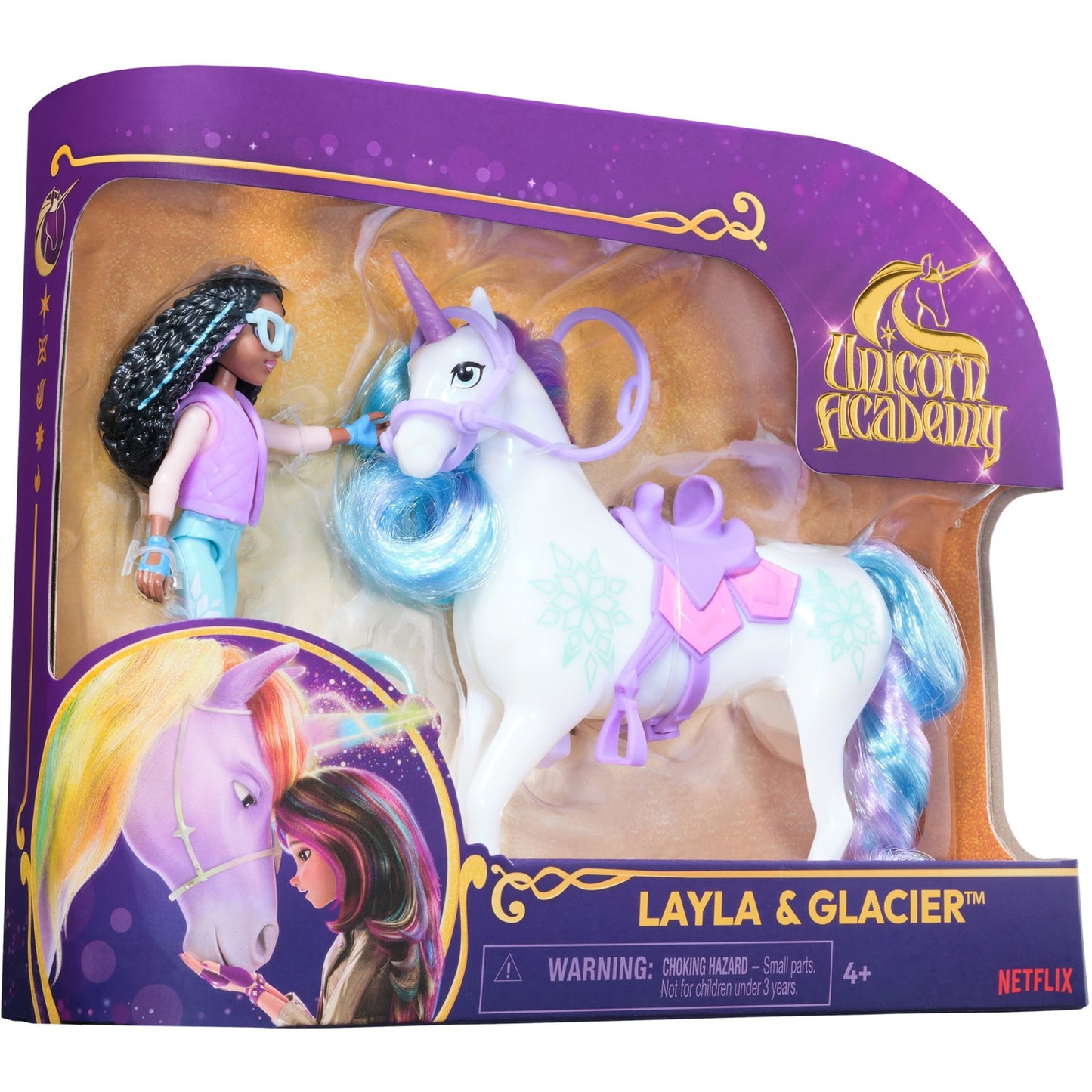 Spinmaster Unicorn Academy - Layla und Einhorn Glacier Set