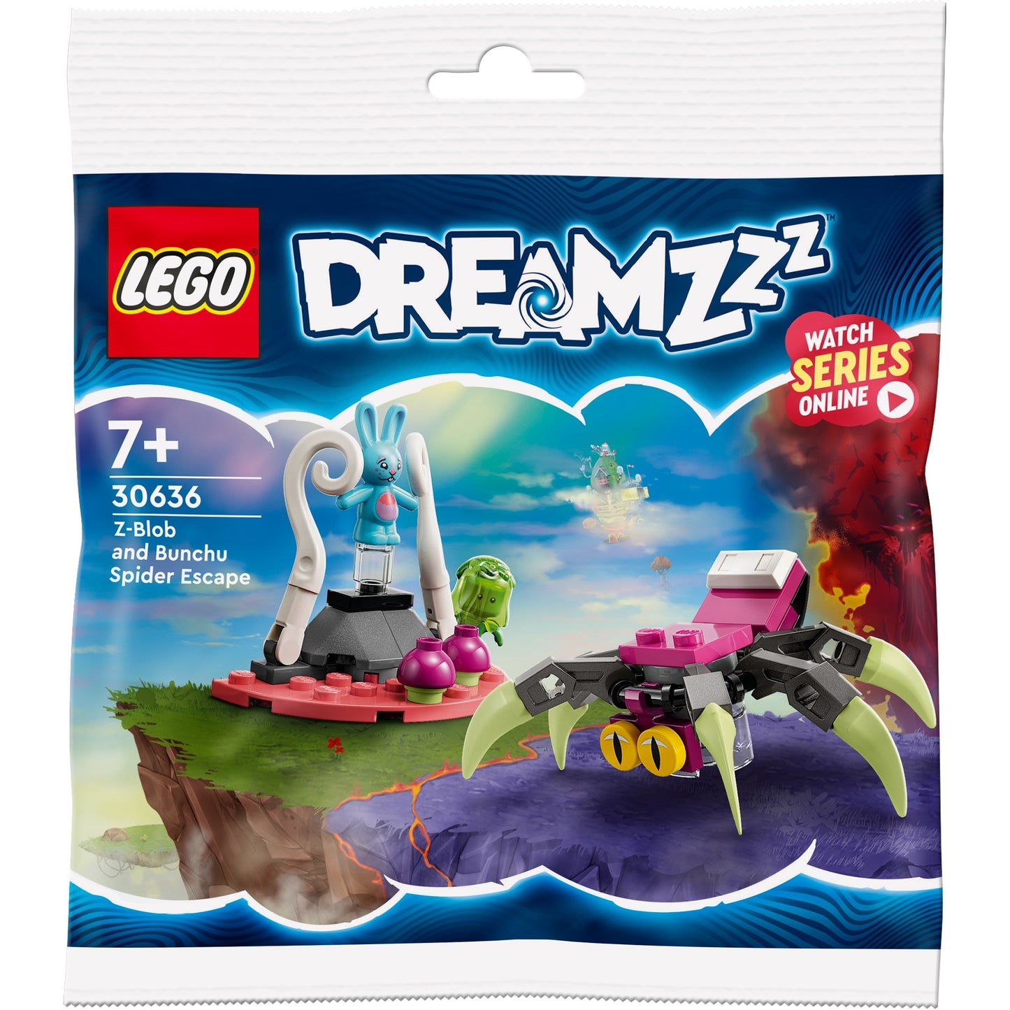 30636 DREAMZzz Z-Blobs und Bunchus Flucht vor der Spinne, Konstruktionsspielzeug