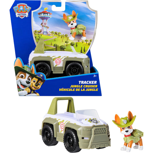 Paw Patrol - Dschungel Jeep mit Tracker Spielfigur, Spielfahrzeug