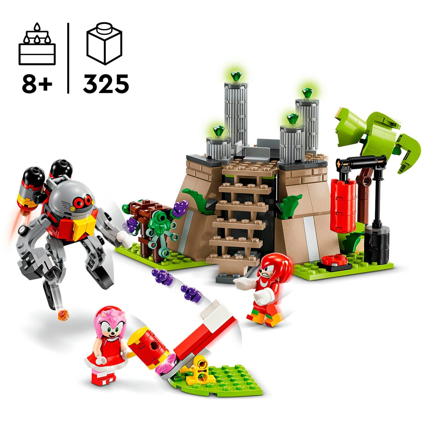 LEGO 76998 Sonic the Hedgehog Knuckles und der Schrein des Master Emerald, Konstruktionsspielzeug