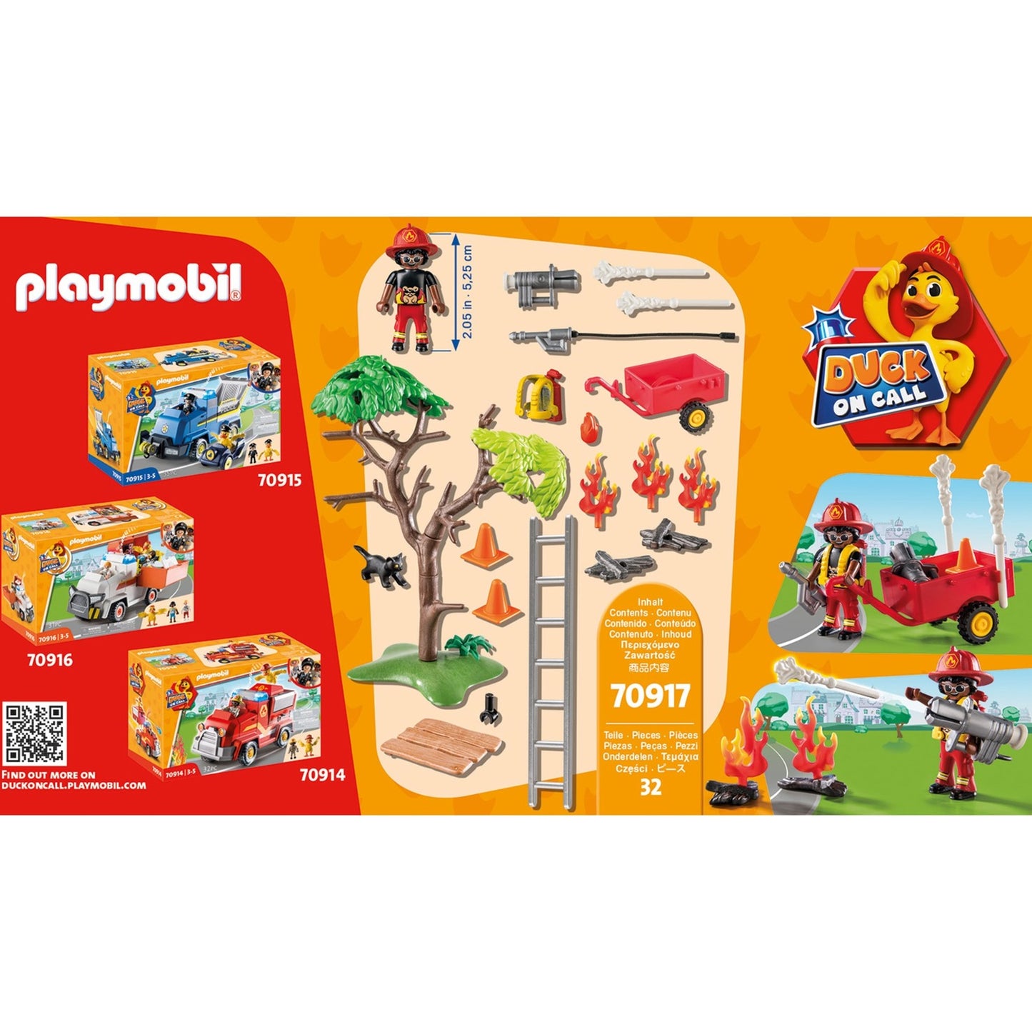 PLAYMOBIL 70917 DUCK ON CALL Feuerwehr Action. Rette die Katze!, Konstruktionsspielzeug