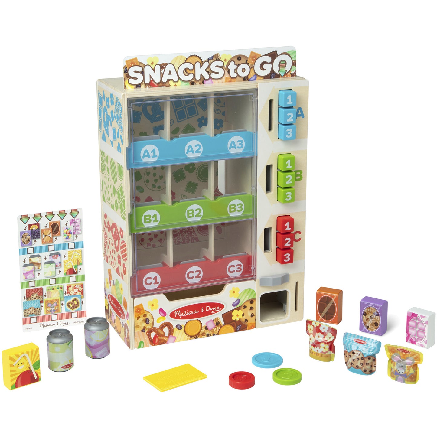 Melissa & Doug - Verkaufsautomaten Spielset aus Holz, Kaufladen