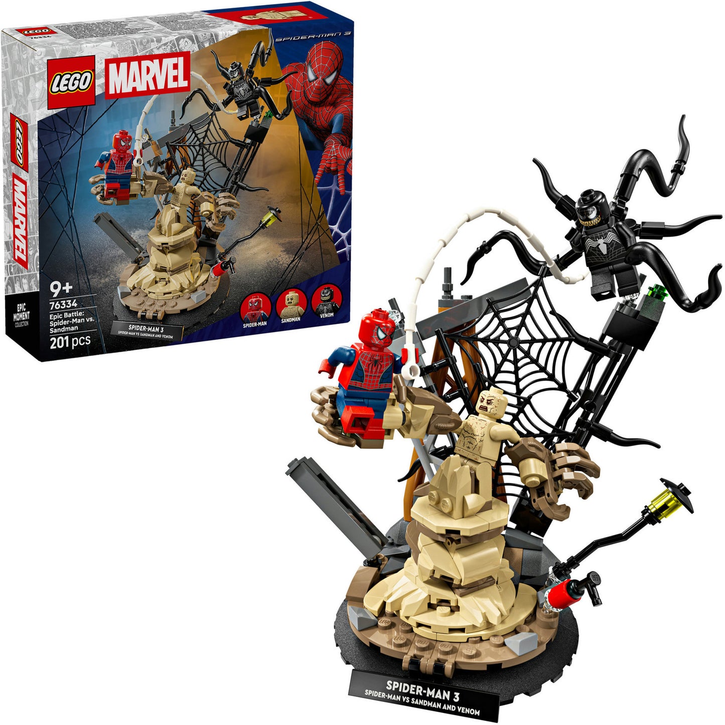 76334 Marvel Super Heroes Grosser Showdown: Spider-Man vs. Sandman, Konstruktionsspielzeug