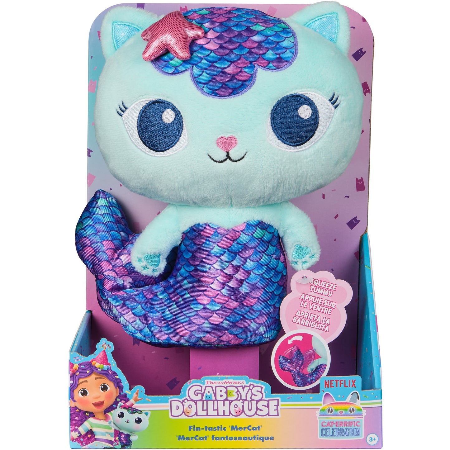 Gabby's Dollhouse - Plüsch-Katze Meerkätzchen, Kuscheltier