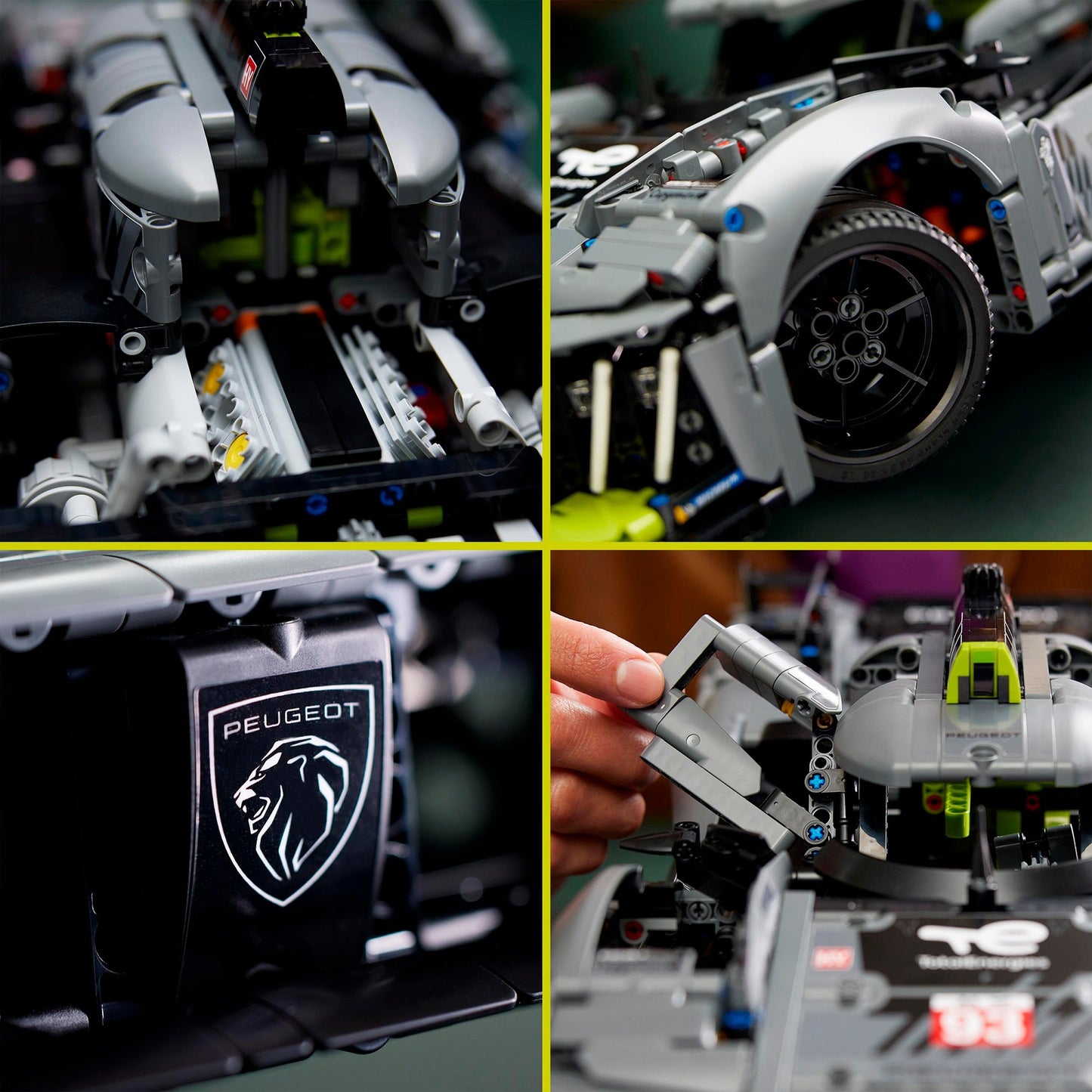 LEGO 42156 Technic PEUGEOT 9X8 24H Le Mans Hybrid Hypercar, Konstruktionsspielzeug