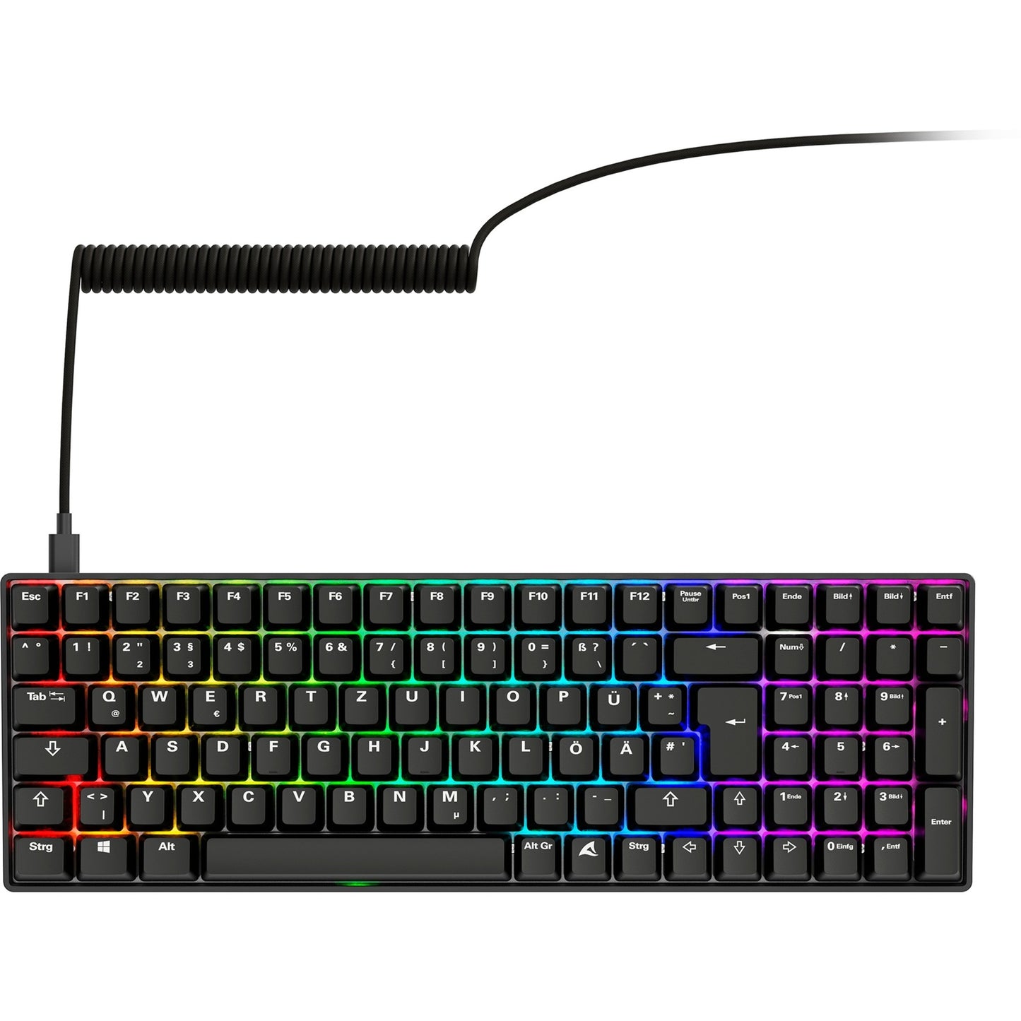 Sharkoon SKILLER SGK50 S2 PBT (schwarz, DE-Layout, Gateron G Pro 3.0 Yellow)