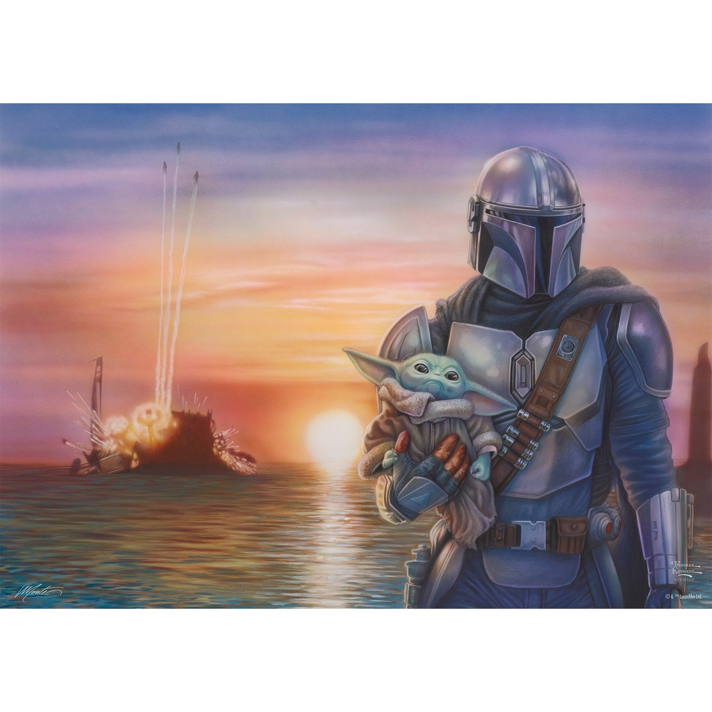 Schmidt Spiele Thomas Kinkade Studios: Star Wars The Mandalorian - A New Direction (1000 Teile)