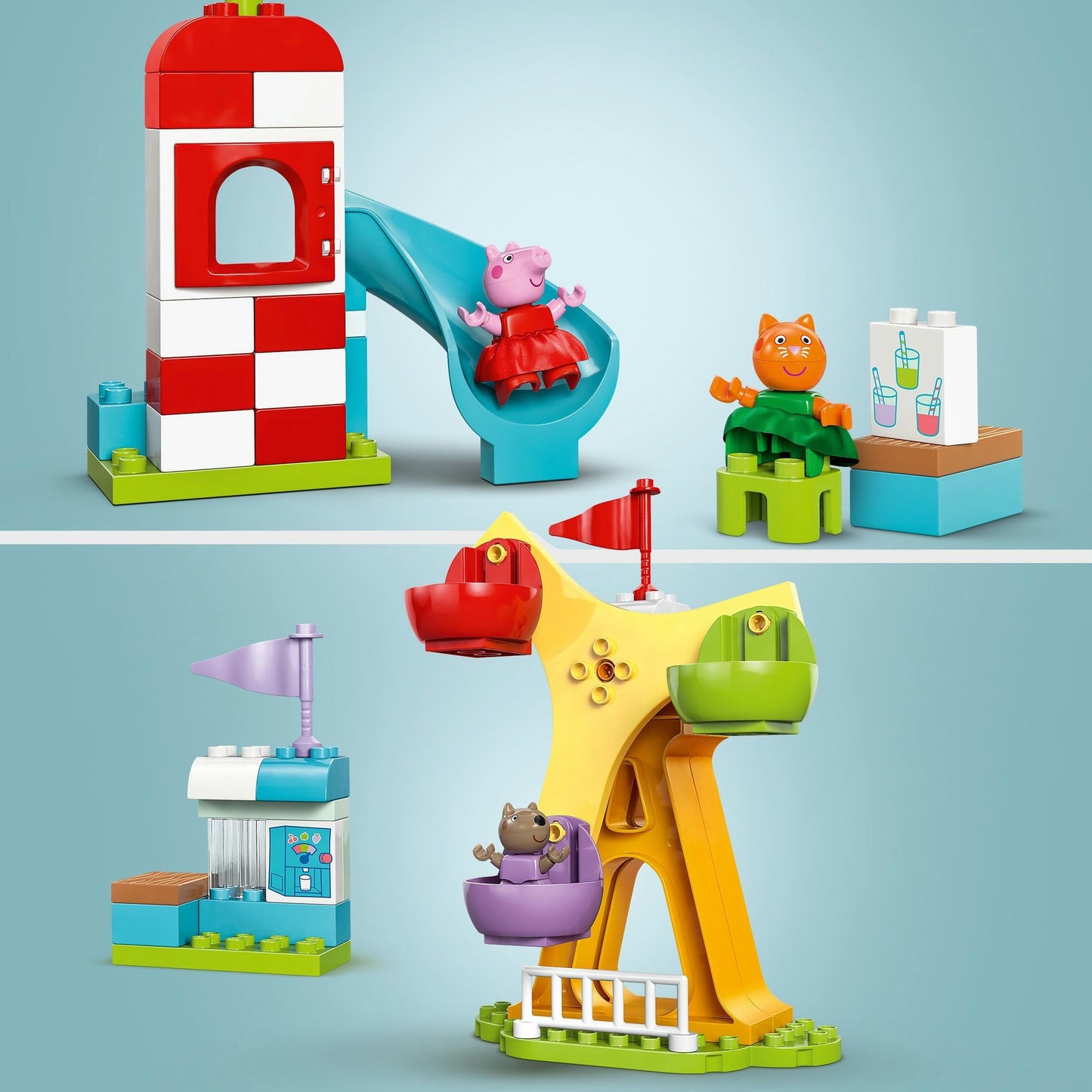 10453 DUPLO Peppa Wutz Jahrmarkt, Konstruktionsspielzeug